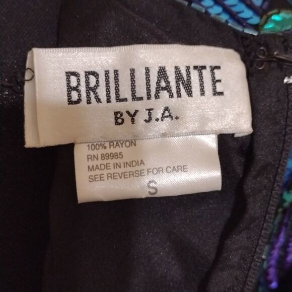Brilliant by J.A Rare 80's/90's shoulder padded sequence beaded woman's size S - Picture 9 of 9